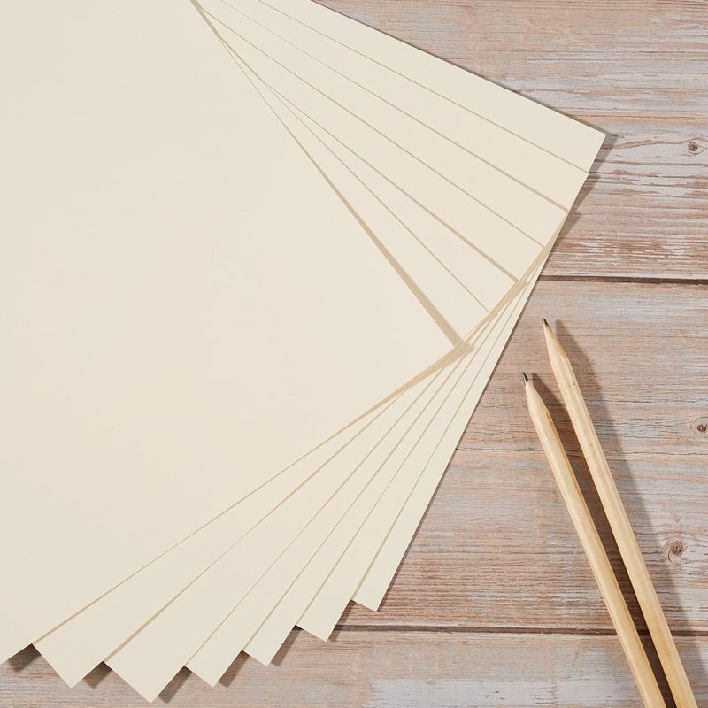 Wishop 20 Sheets Colored Thick Paper Cardstock Blank for DIY Crafts Cards Making, Invitations, Scrapbook Supplies (Cream, 8.5 x 11 inches) - Image 5